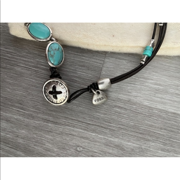 Bundle of 2 Turquoise Fossil Bracelets - Picture 3 of 3